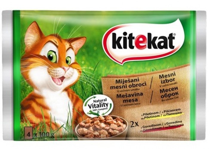 Kitekat Multipack Mesni obroci-Piletina i Govedina